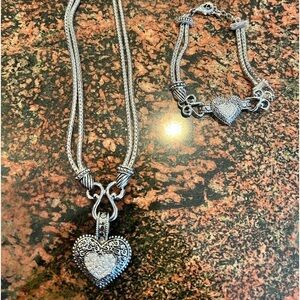 Lia Sophia “Love Dust” Necklace and Bracet Set EUC